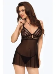 Schwarzes Chemise 1823 von Softline Romantic