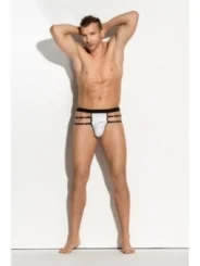 Aron Multistrap Jock G String Weiß von Meseduce