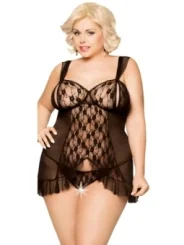 Schwarzes Chemise Bianca 1818 von Softline Plus Size