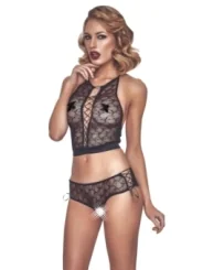 Schwarzes Set Cristal von Anais Apparel Luxury Lingerie