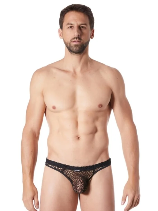 Schwarzer Herren Netz-String Fetish 810-57 von Look Me