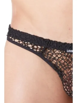 Schwarzer Herren Netz-String Fetish 810-57 von Look Me