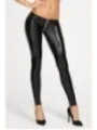 Schwarze Wetlook Leggings Valera von 7-Heaven