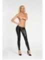 Schwarze Wetlook Leggings Valera von 7-Heaven