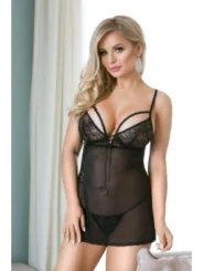 Schwarzes Chemise 1877 von Softline Romantic Collection