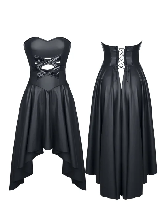 Schwarzes Kleid De438 von Demoniq Hard Candy Collection