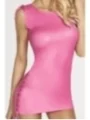 Pinkes Wetlook-Kleid Cb208 von 7-Heaven