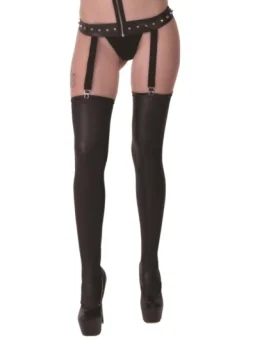 Sexy Beinstulpen S/3045 aus Schwarzen Wetlook mit Schnürung von Andalea Dessous