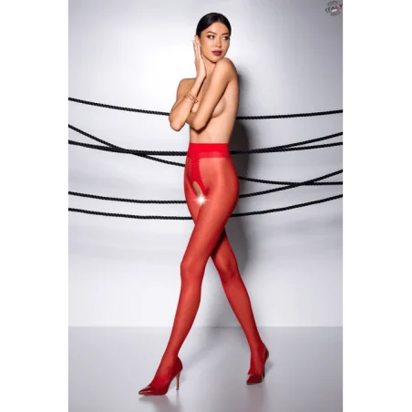 Ouvert Strumpfhose Ti Open 007 Rot von Passion Erotic Line