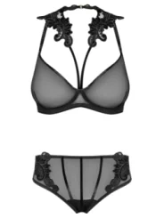 Set aus Bügel-Bh mit Stickerei und Panty 171818 von Petite Noir