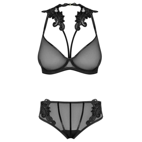 Set aus Bügel-Bh mit Stickerei und Panty 171818 von Petite Noir