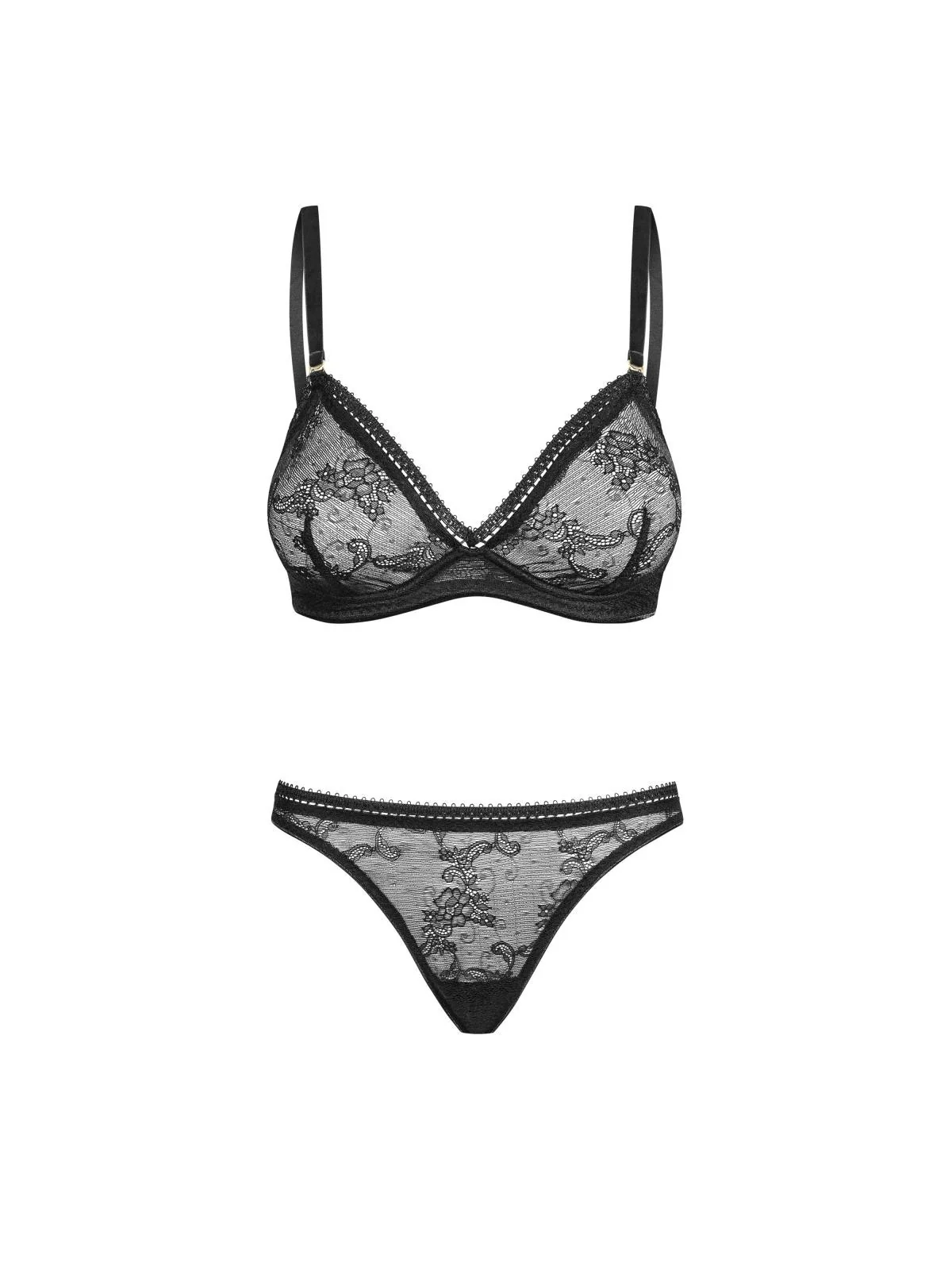 Set aus Bügel-Bh Spitze und String 030418 von Petite Noir