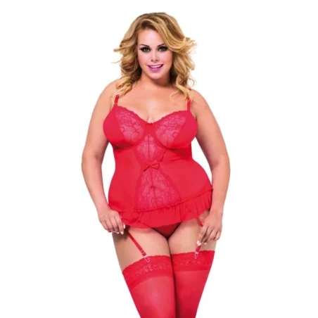 Rotes Korsett 1852 von Softline Plus Size