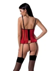 Rotes Ouvert Corset Cherry von Passion Devil Collection