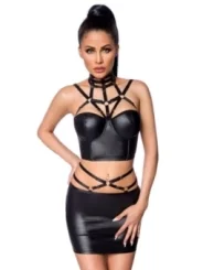 Harness-Wetlook-Set mit Rock 18263 von Saresia