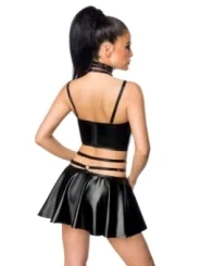 Harness-Wetlook-Set mit Ausgestelltem Rock 18264 von Saresia