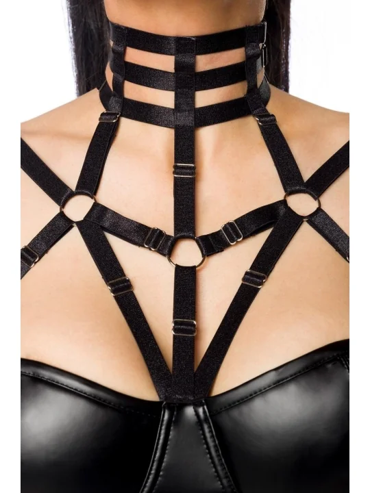 Harness-Wetlook-Set mit Ausgestelltem Rock 18264 von Saresia