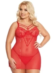 Rotes Chemise 1890 von Softline Plus Size Collection