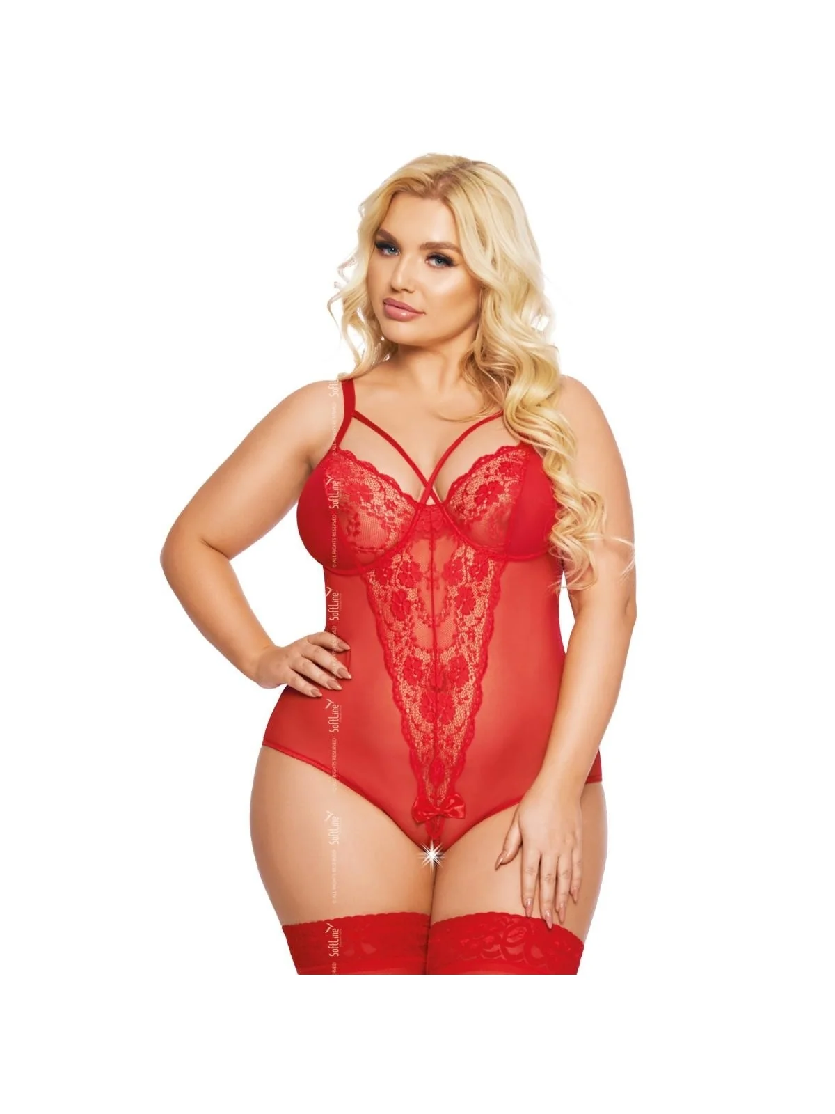 Roter Body Ouvert 1891 von Softline Plus Size Collection