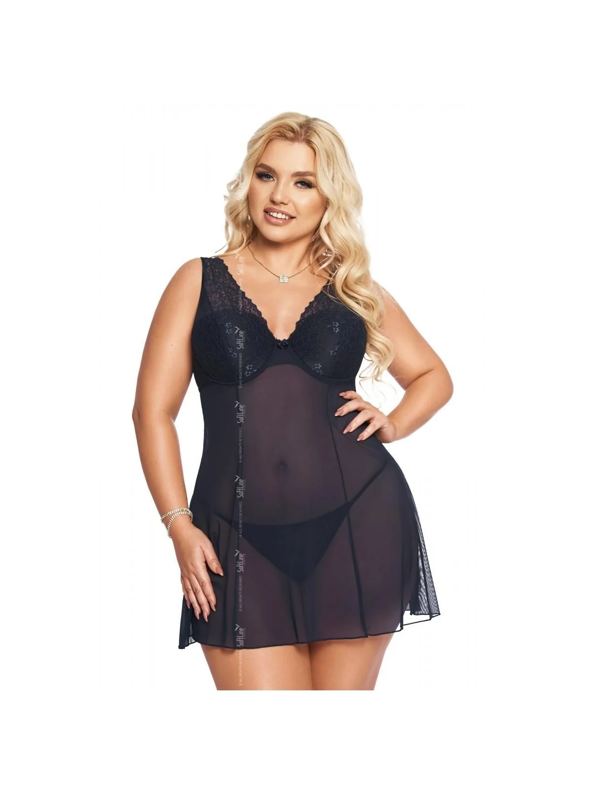 Blaues Chemise 1892 von Softline Pluse Size Collection