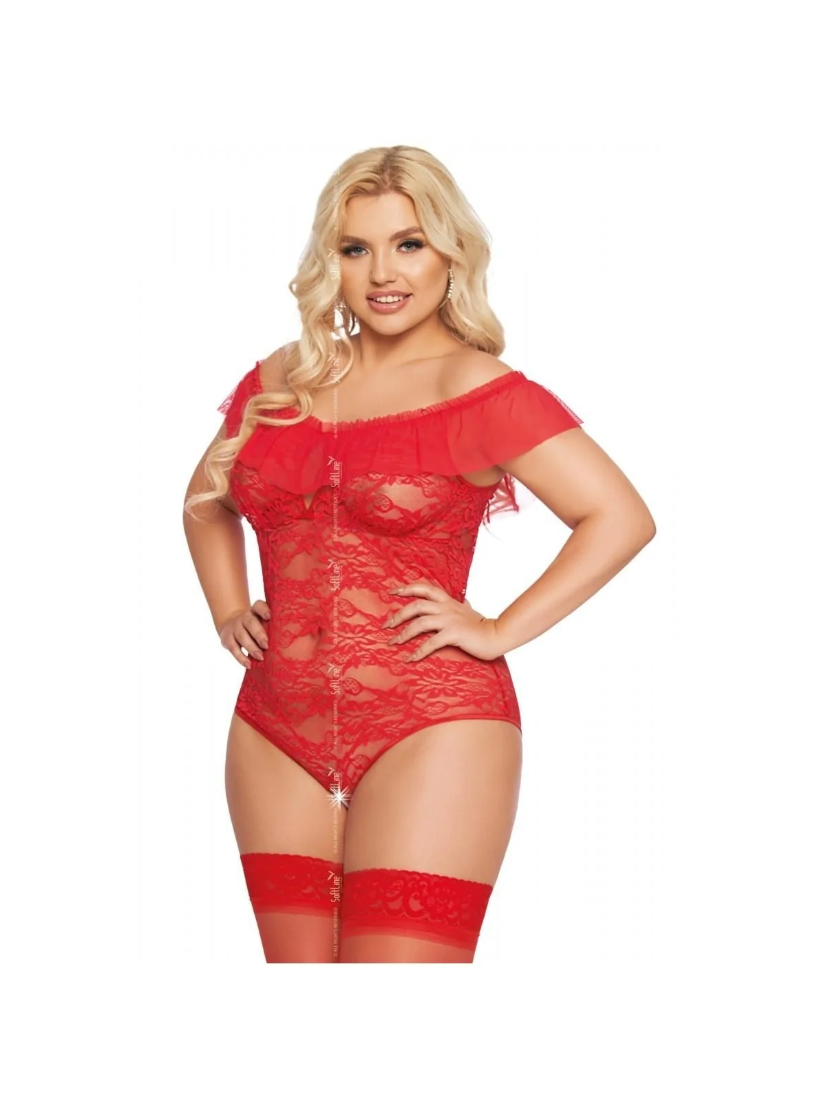 Roter Body Ouvert 1899 von Softline Plus Size Collection