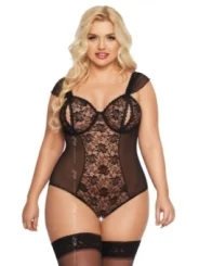 Schwarzer Body Ouvert 1901 von Softline Plus Size Collection