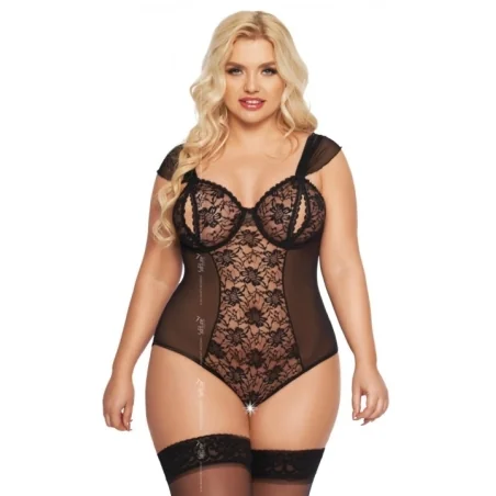 Schwarzer Body Ouvert 1901 von Softline Plus Size Collection