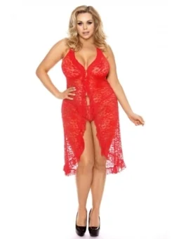 Rotes Langes Kleid Aa052066 von Anais Apparel Plus Size bestellen - Dessou24
