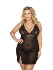 Schwarzes Negligee Aa052175 von Anais Apparel Plus Size