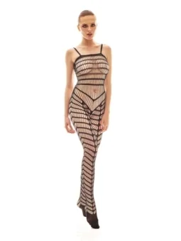 Weißer Ouvert Bodystocking Bs070 von Passion