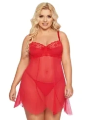 Rotes Chemise 1895 von Softline Pluse Size Collection