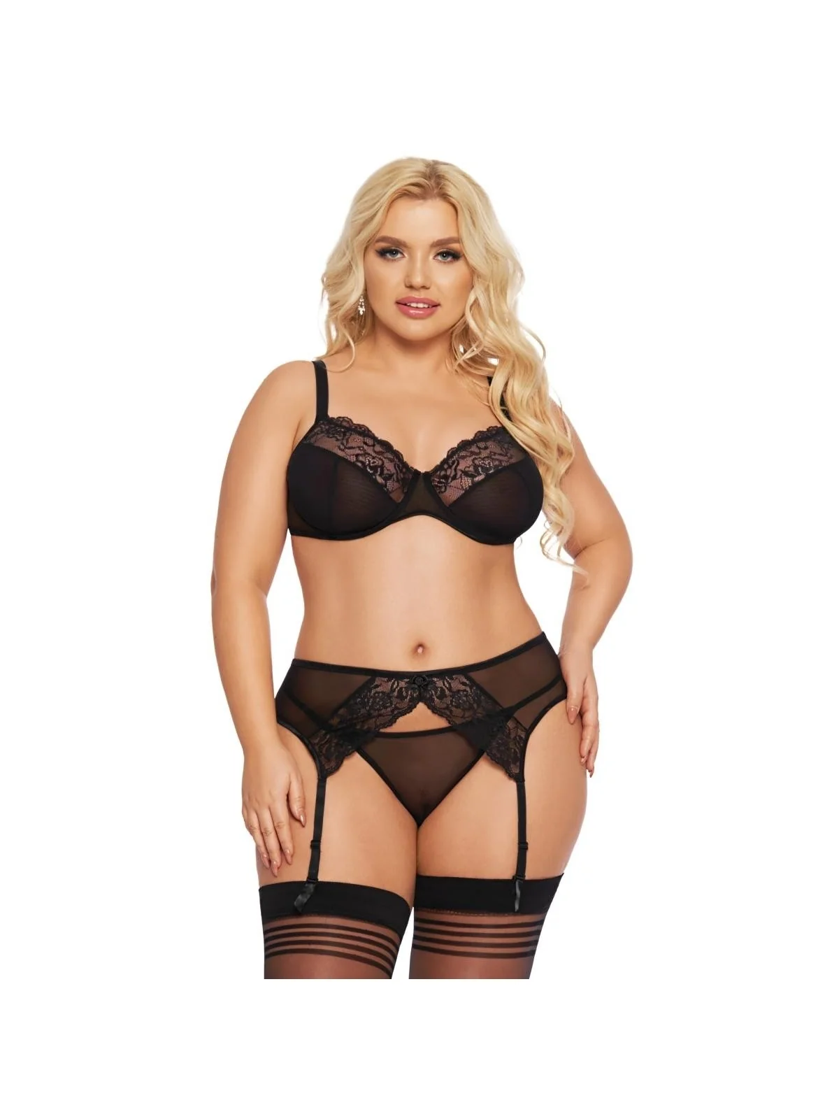 Schwarzes 3-Teiliges Set 1903 von Softline Pluse Size Collection