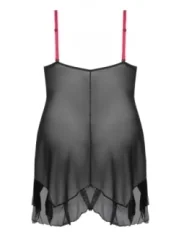 Schwarz/Pinkes Chemise Aa051980 von Anais Apparel Plus Size