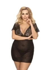 Schwarzes Chemise Aa052102 von Anais Apparel Plus Size