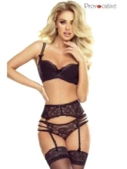 Schwarzes Reine De Seduction Set Pr1590 von Provocative