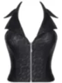 Schwarzes Top Brludmila001 von Demoniq Black Rose 2.0 Collection