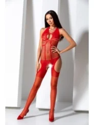 Roter Ouvert Bodystocking Bs079 von Passion