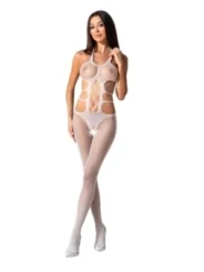 Weißer Ouvert Bodystocking Bs084 von Passion