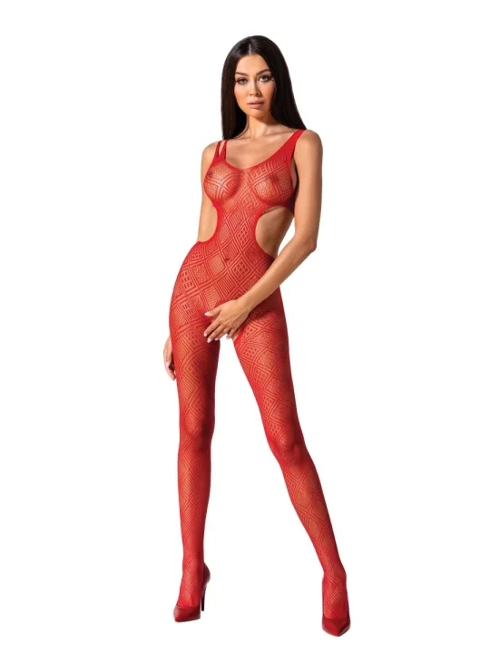 Roter Ouvert Bodystocking Bs085 von Passion