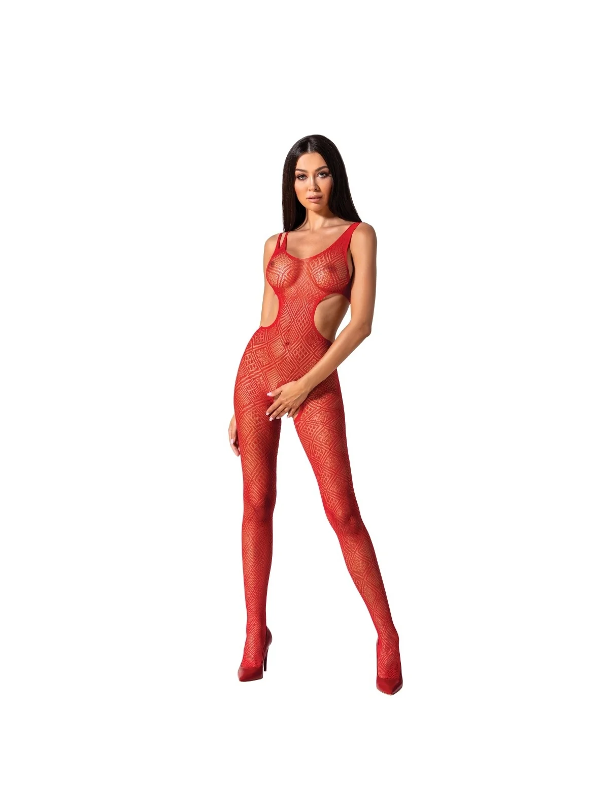 Roter Ouvert Bodystocking Bs085 von Passion