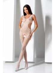 Weißer Ouvert Bodystocking Bs085 von Passion