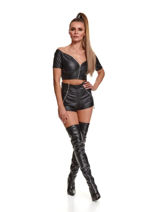 Schwarzes Damen-Top Brmarina001 von Demoniq Black Rose 2.0 Collection