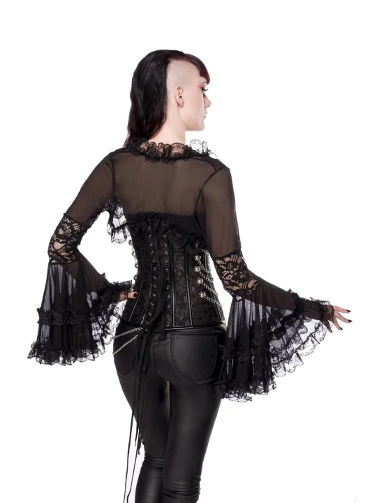 Gothic-Bolero mit Spitze 90009 von Ocultica