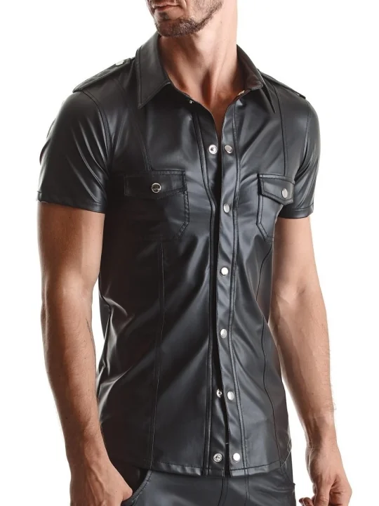 Herren Hemd Rmluca001 Schwarz von Regnes Fetish Planet