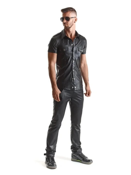 Herren Hemd Rmluca001 Schwarz von Regnes Fetish Planet