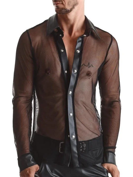 Herren Hemd Rmcesare001 Schwarz von Regnes Fetish Planet