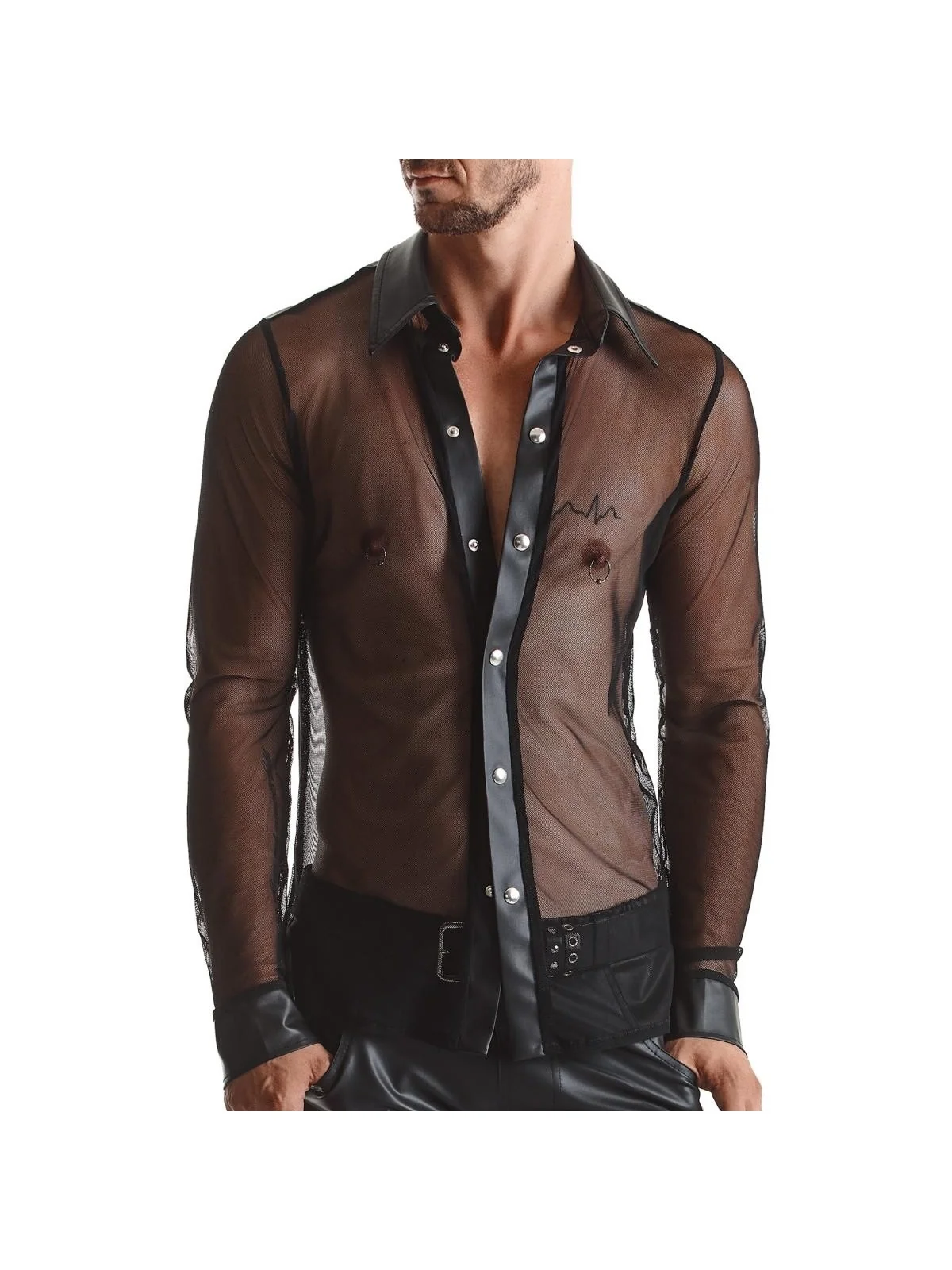 Herren Hemd Rmcesare001 Schwarz von Regnes Fetish Planet