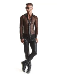 Herren Hemd Rmcesare001 Schwarz von Regnes Fetish Planet