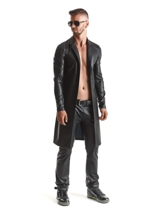 Herren Mantel Rmsergio001 Schwarz von Regnes Fetish Planet