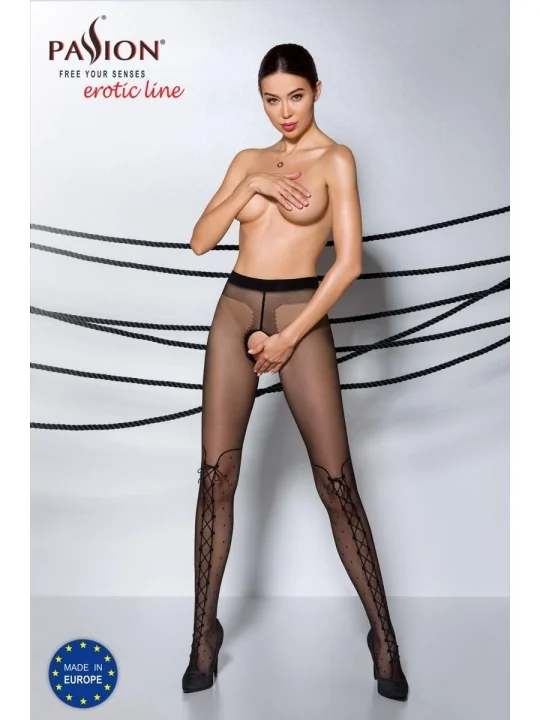 Ouvert Strumpfhose Ti Open 009 Schwarz von Passion Erotic Line